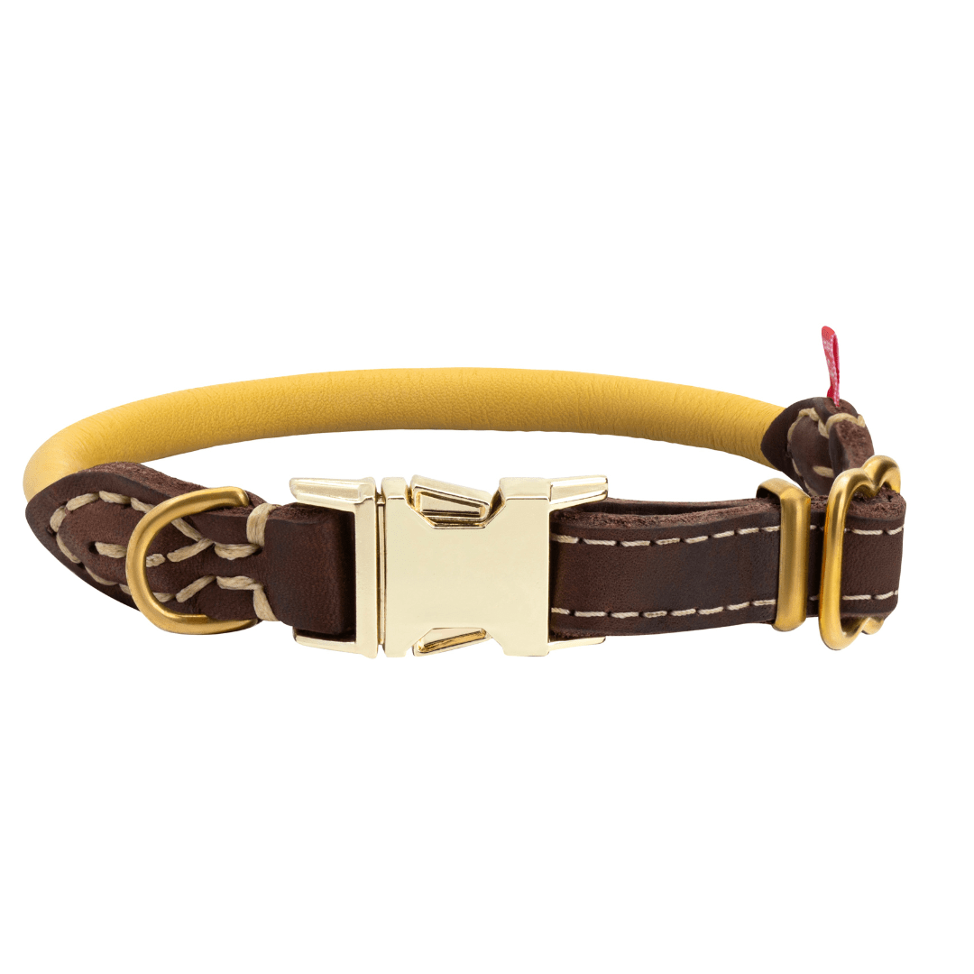 (NEW) Skagen: Quick Release Rolled/Round Leather Collar