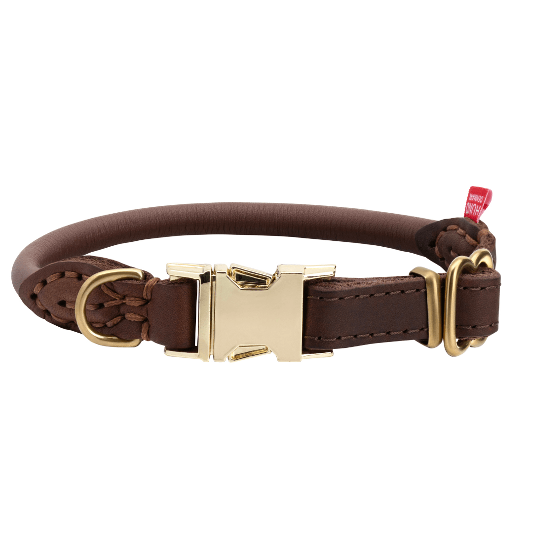 (NEW) Skagen: Quick Release Rolled/Round Leather Collar