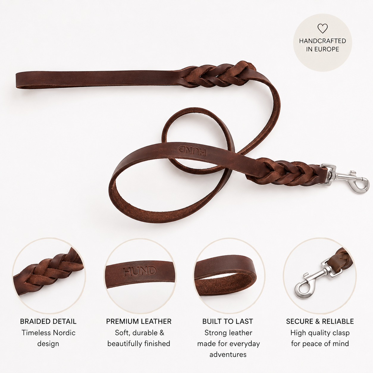 Kolding - Braided Leather Lead