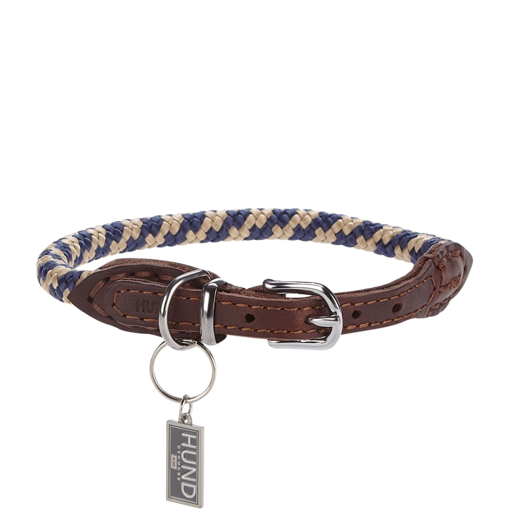 Viborg- Navy And Cream Rope With Leather