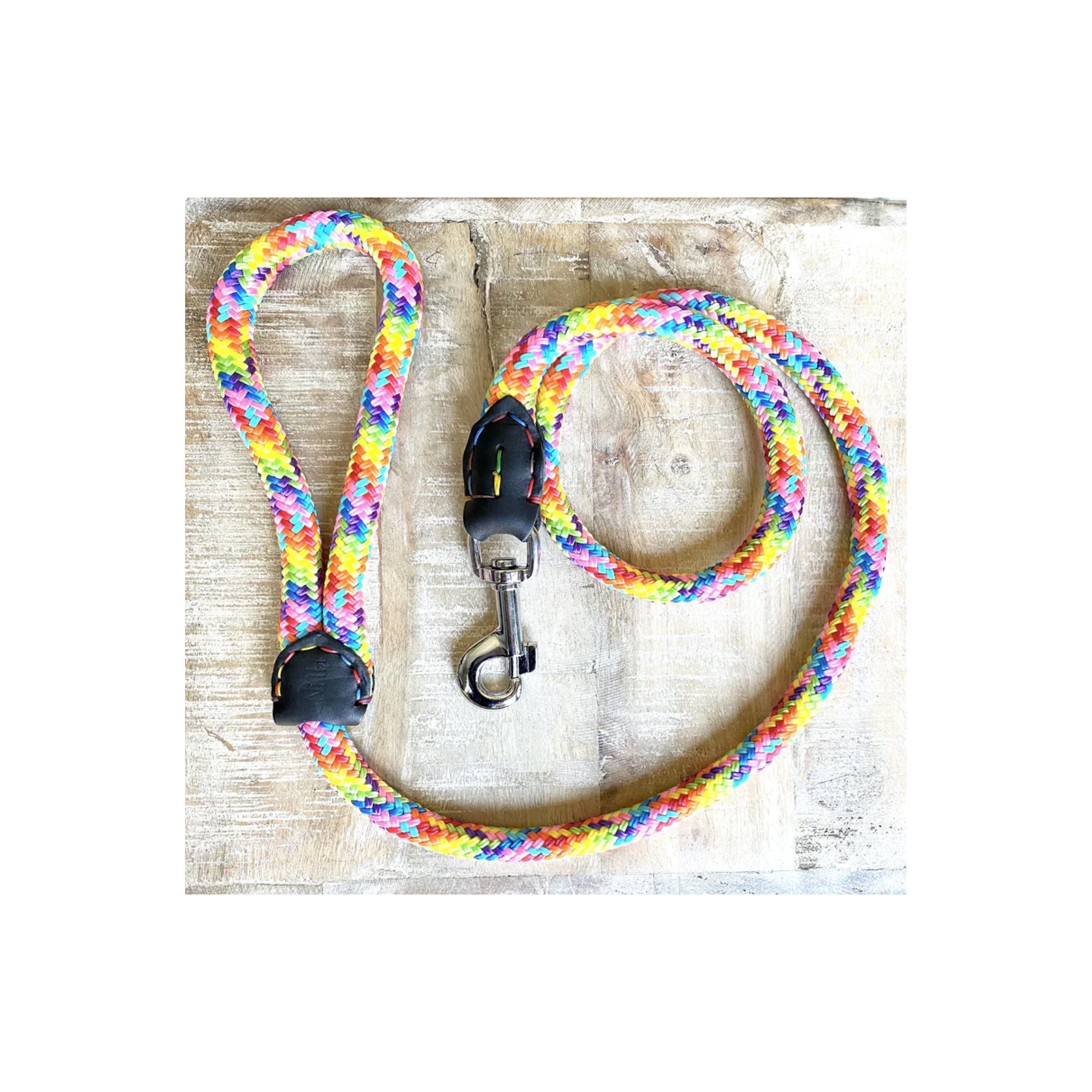 Horsens- 4 Feet Rainbow Rope With A Touch Of Leather