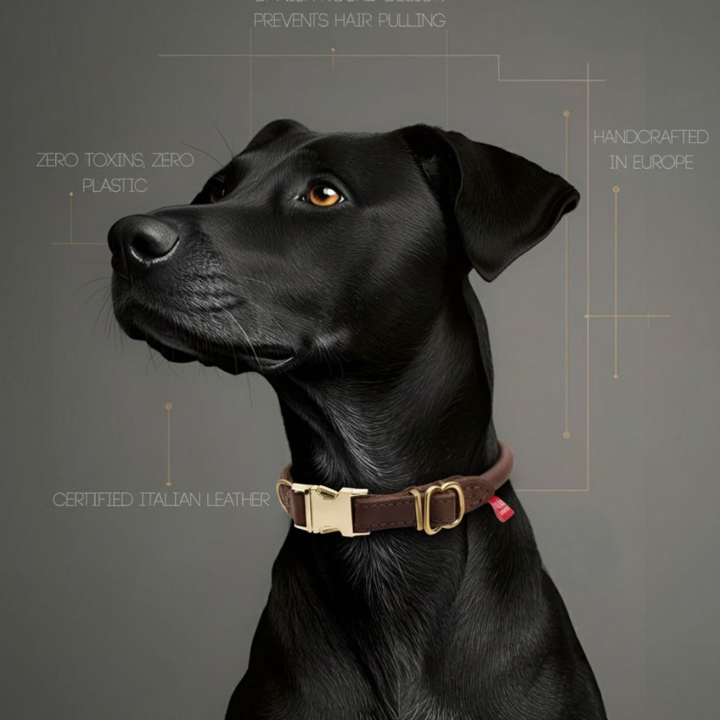 (NEW) Skagen: Quick Release Rolled/Round Leather Collar