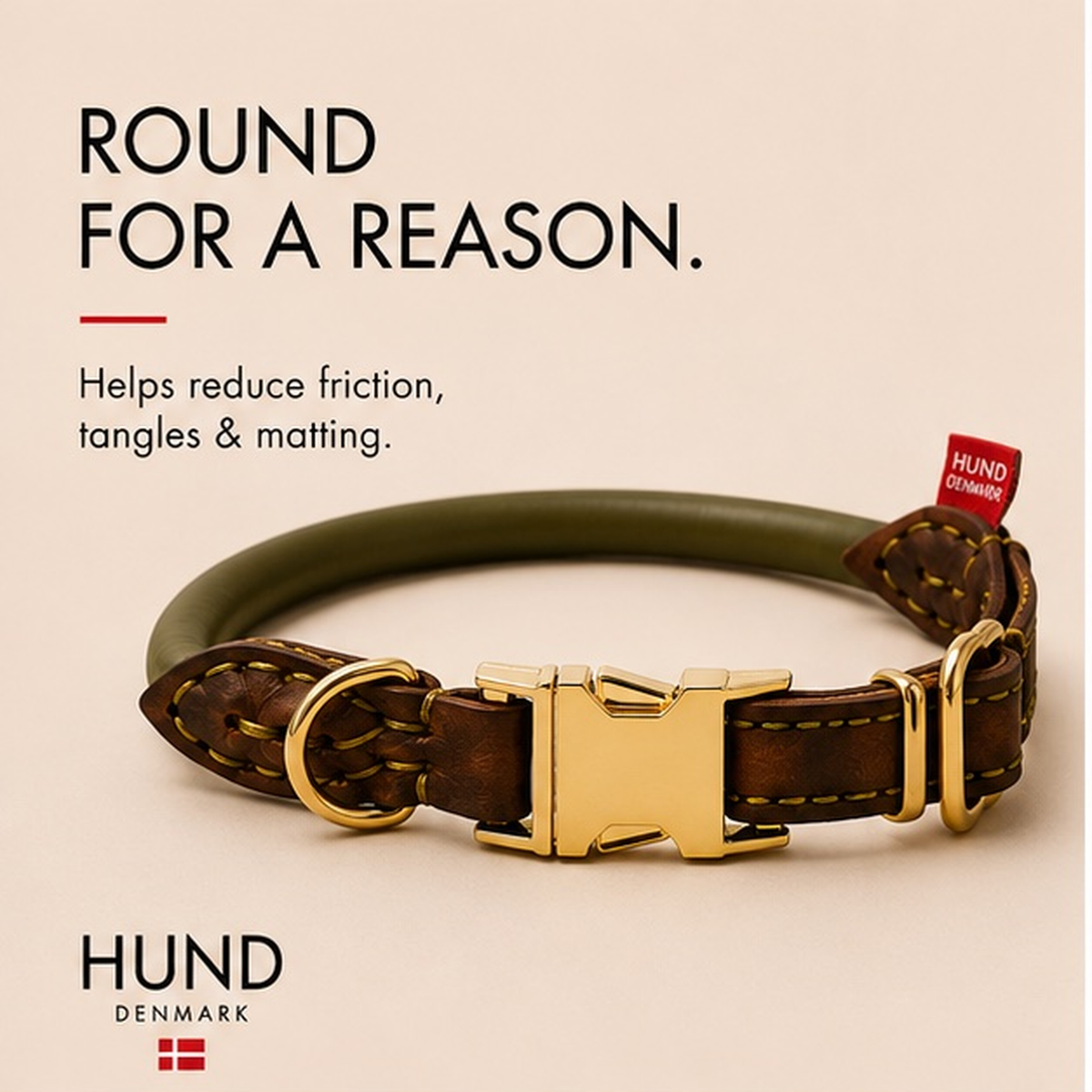 Skagen: Quick-Release Rolled Leather Dog Collar